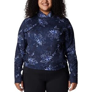 Columbia Blue Floral Long Pullover